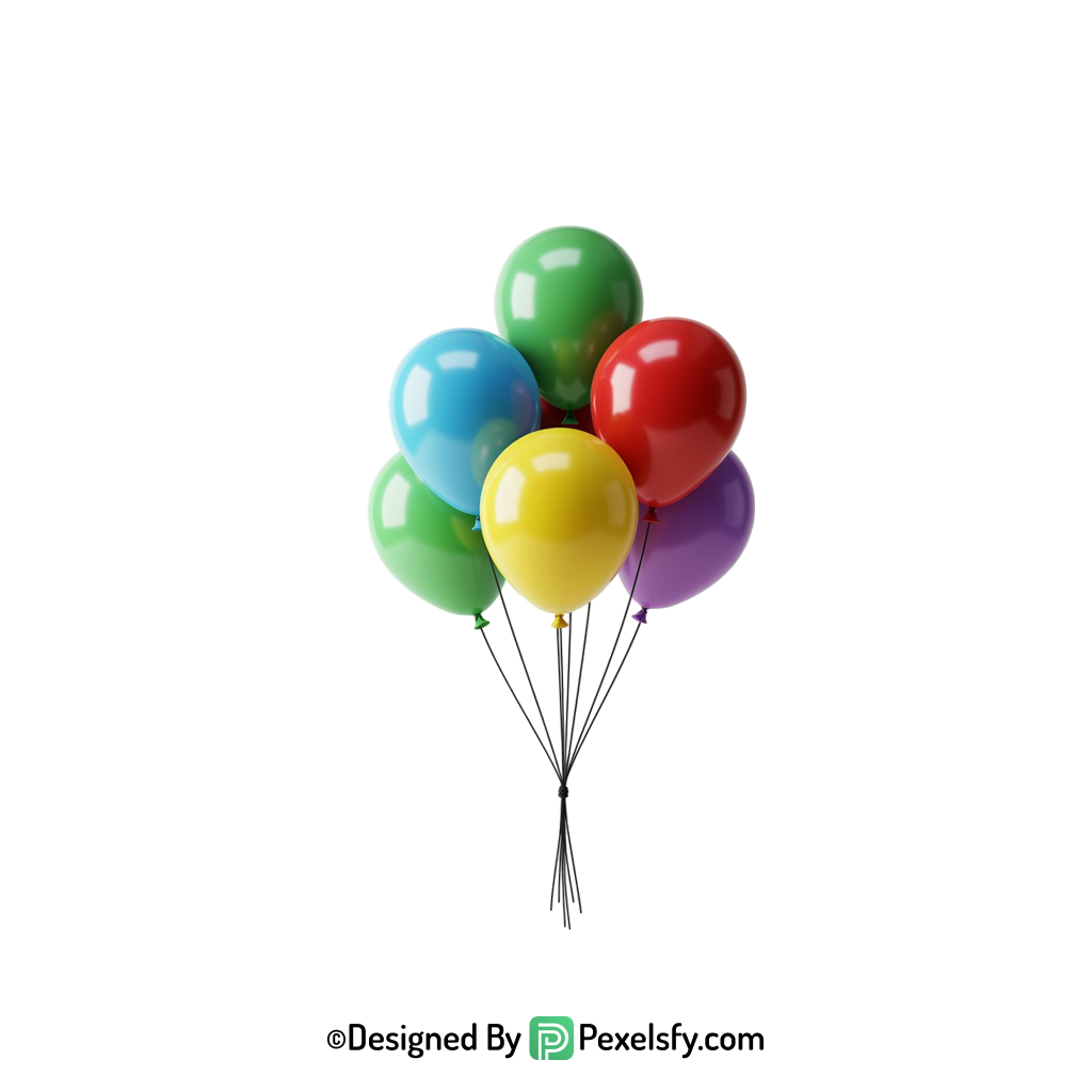 suitable for flyers colourful balloons png, happy