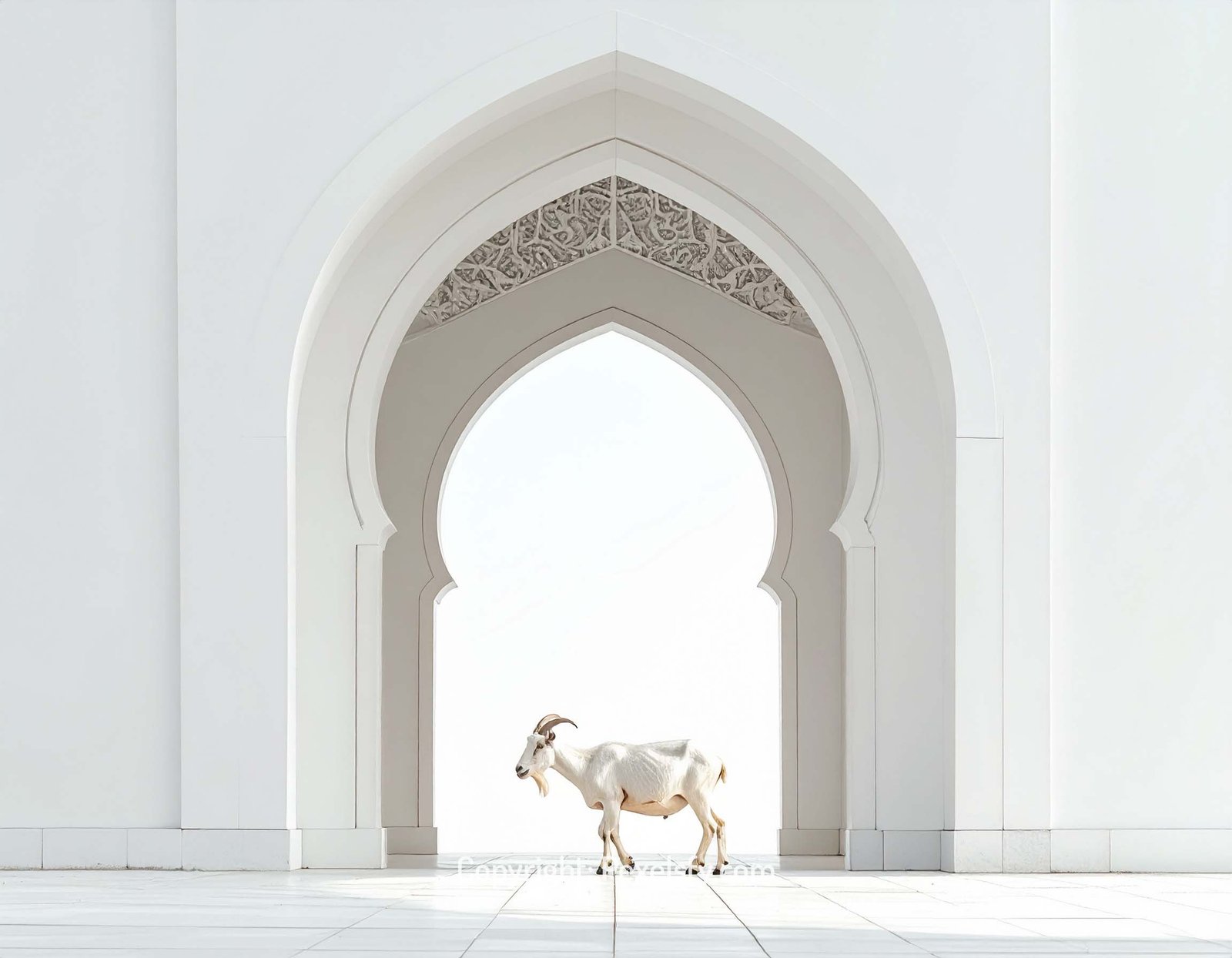 Sunlight Streams Into Eid Courtyard