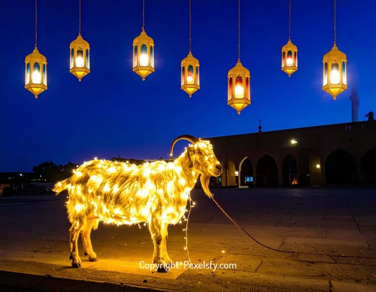 Decorated Streets Welcome Eid Morning