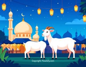 Goats Grazing Before Eid Festivities