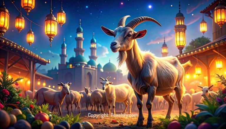 Mountains Embrace Eid Celebration Scene