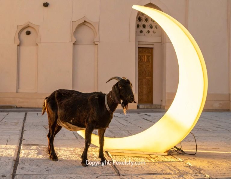 Flowers Bloom Around Mosque on Eid