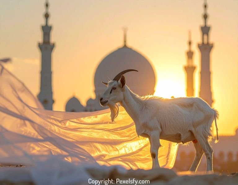 Sunset Over Mosque on Eid al-Adha