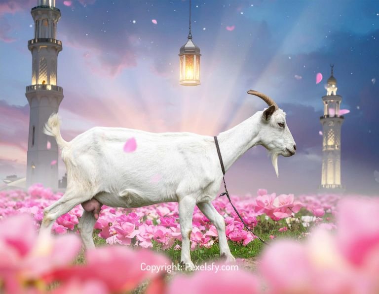 Desert Mosque Scene on Eid al-Adha