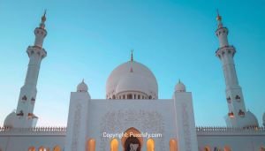 Golden Mosque Domes at Eid Dusk