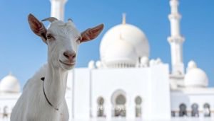 Festive Rugs Laid for Eid Prayer