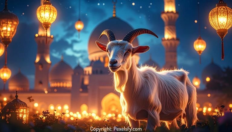 Golden Mosque Dome on Eid Morning