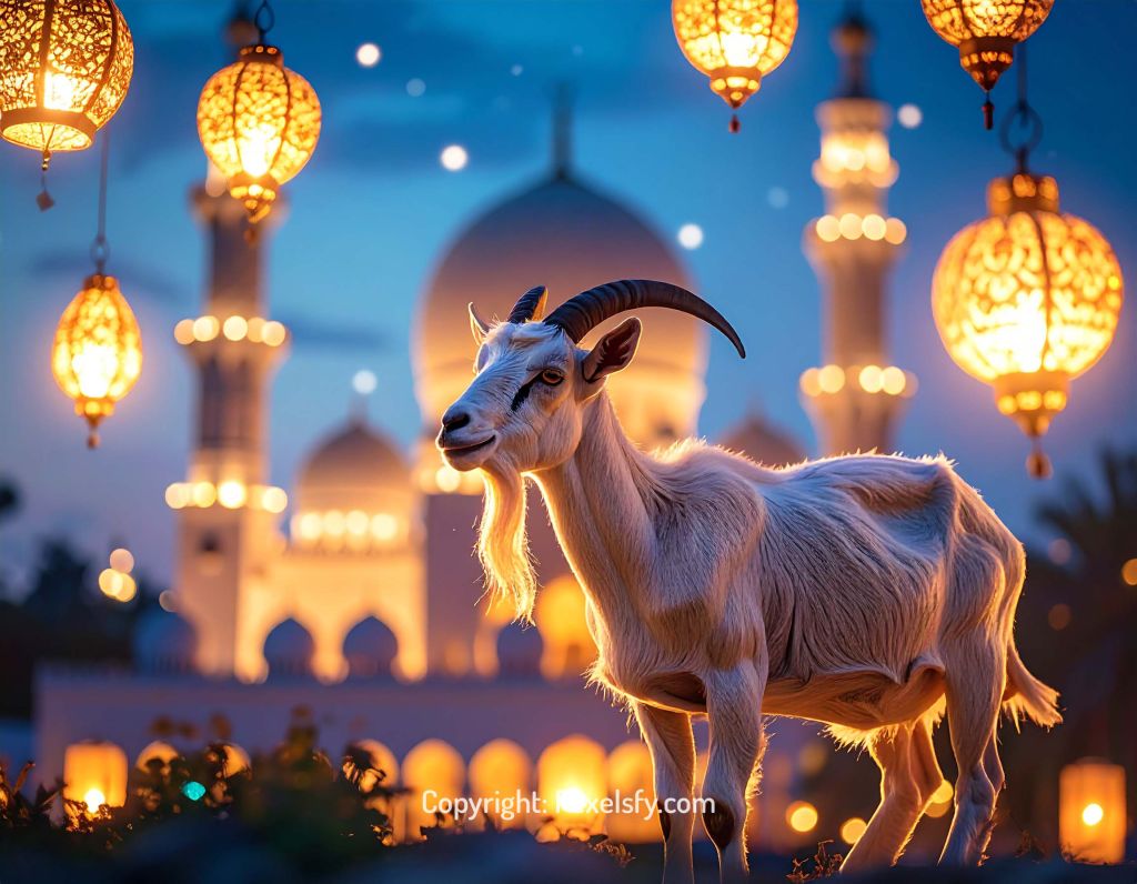 Bright Sky and Festive Eid Scenery