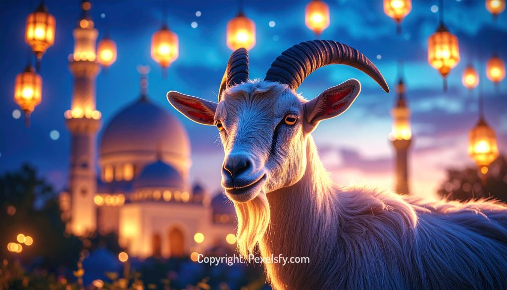 Animals Prepared for Eid al-Adha Sacrifice