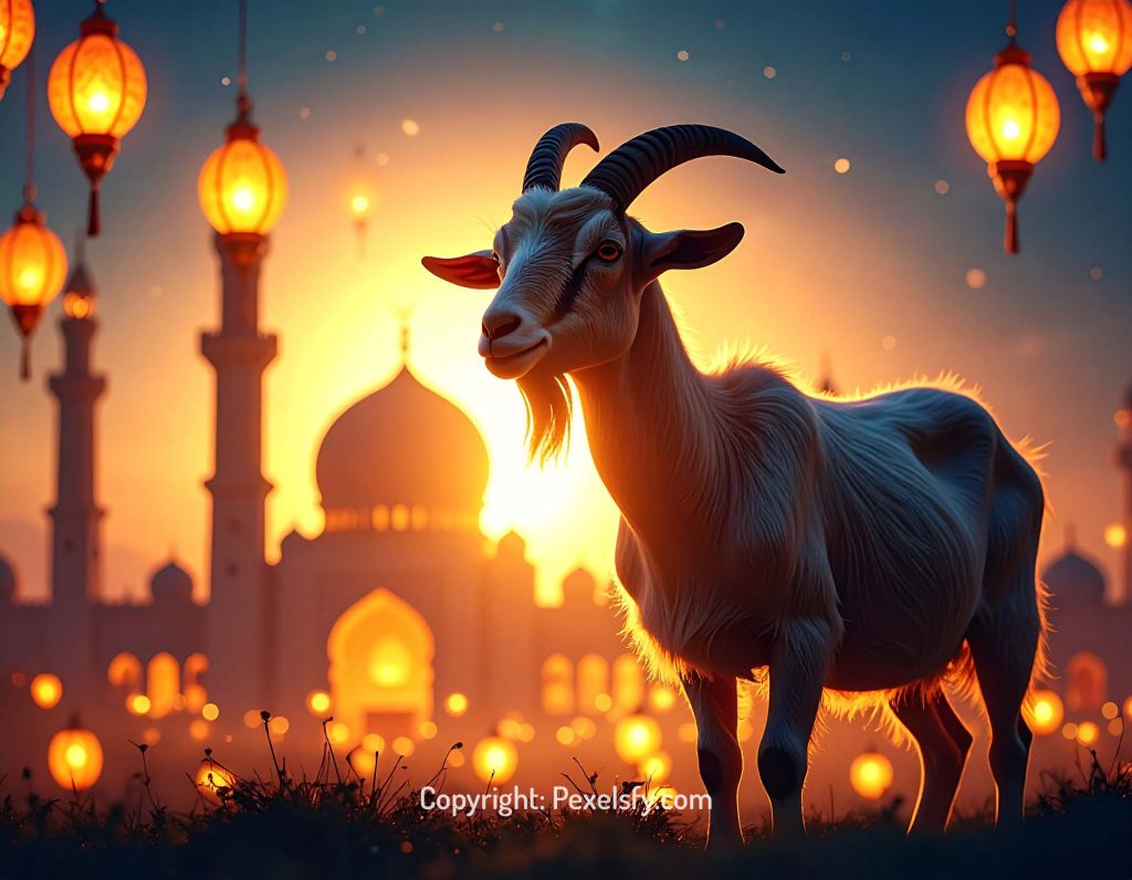 Festive Eid al-Adha Food Stalls in Street