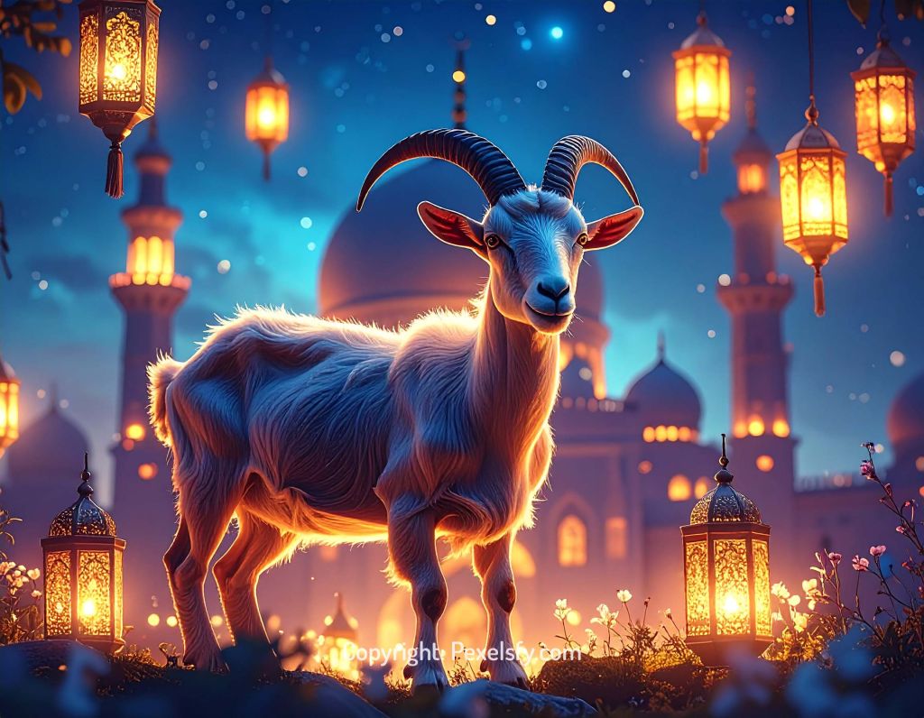 Colorful Lanterns Hanging for Eid al-Adha