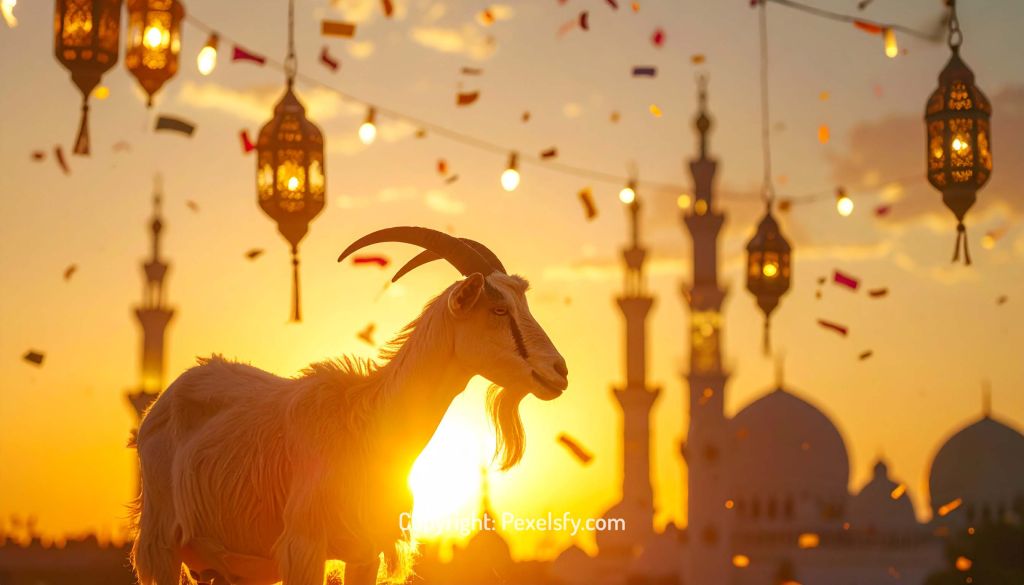 Mosque Arches and Eid Decorations