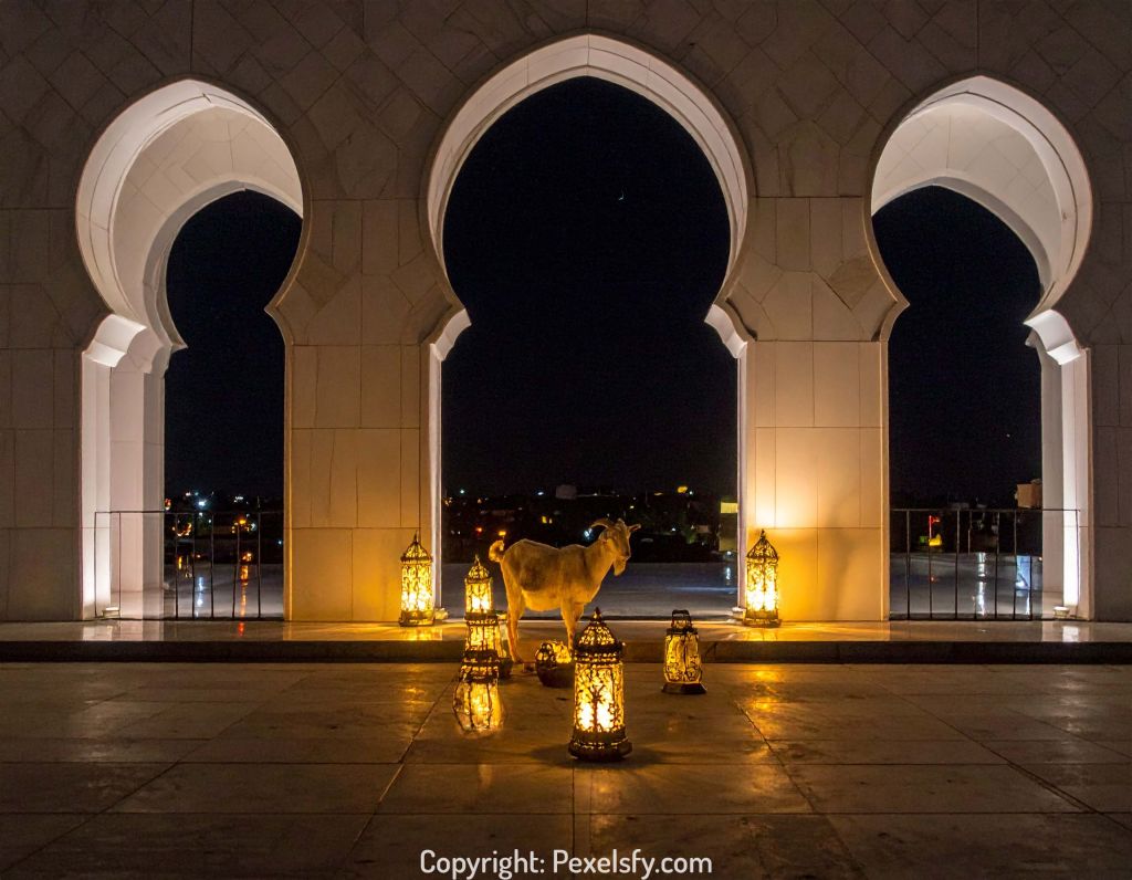 Bright Eid Morning in Islamic Cityscape