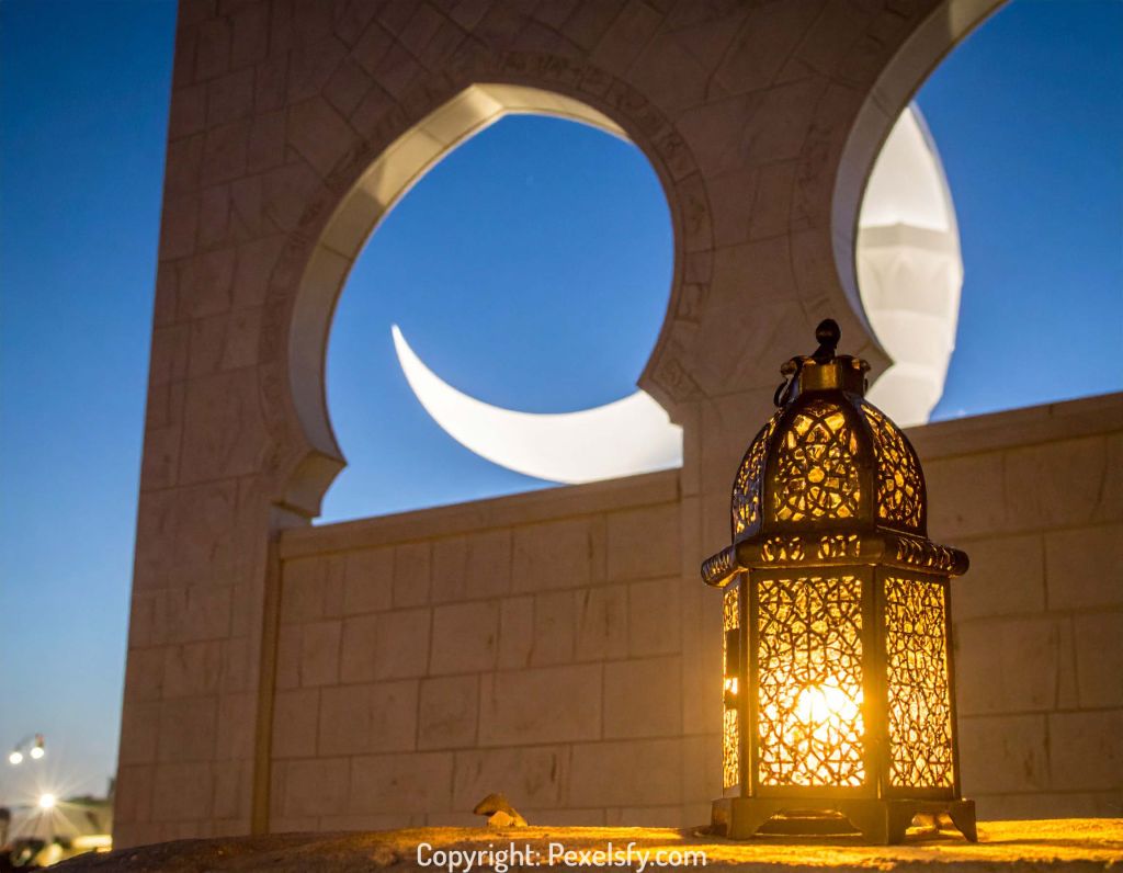 Desert Eid al-Adha Scene with Camels