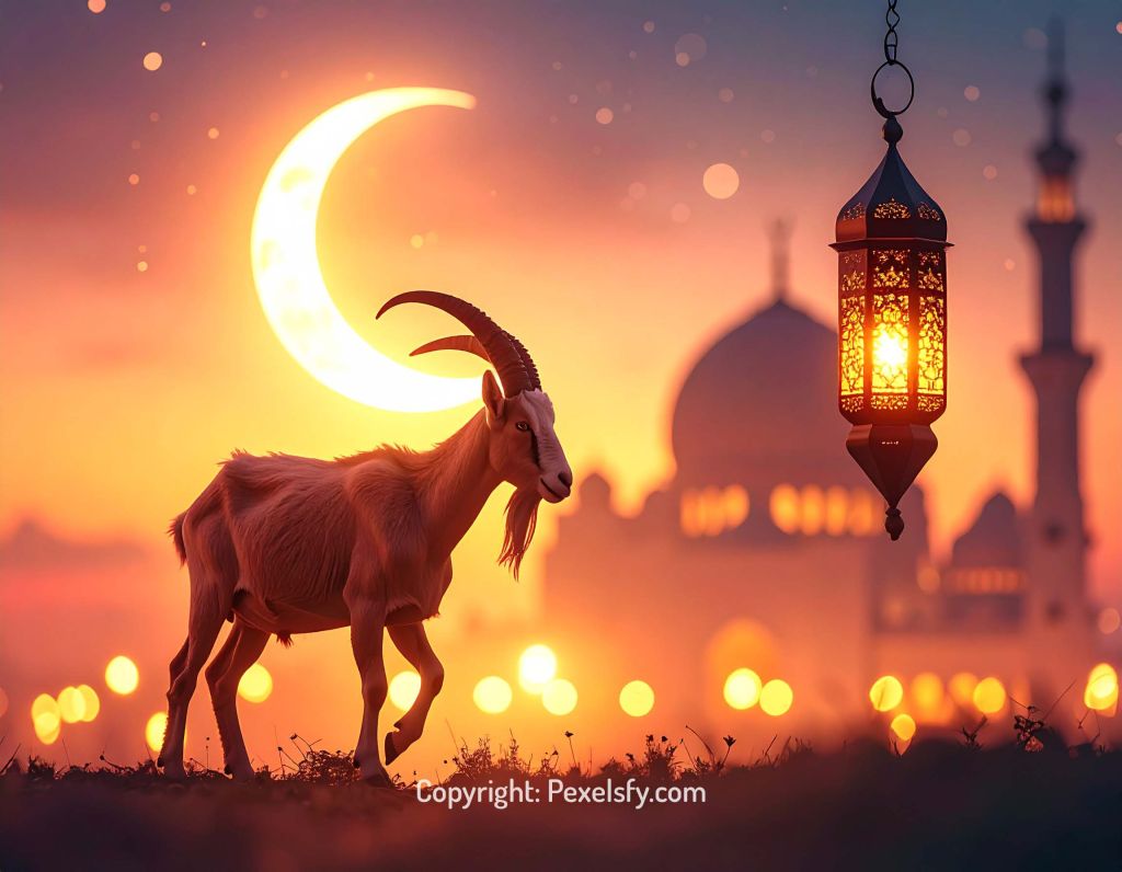 Mountain Mosque Celebrating Eid al-Adha