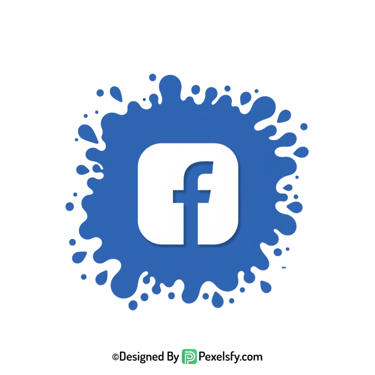 Facebook Splash Logo PNG Brush Effect, transparent