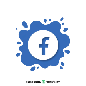 Creative Facebook Splash Logo PNG, transparent background