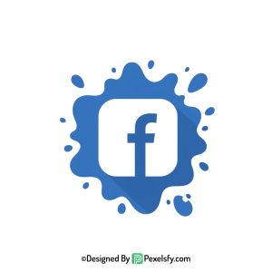 Watercolor Facebook Splash Logo PNG, transparent background