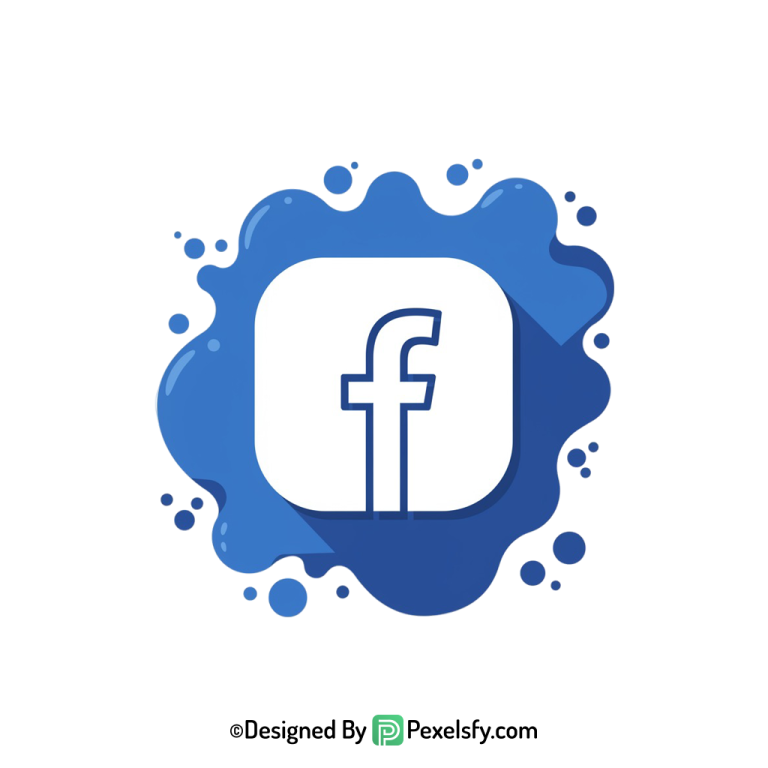 Facebook Splash Logo PNG Aesthetic, transparent background