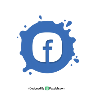 Facebook Splash Logo PNG Graphic, transparent background