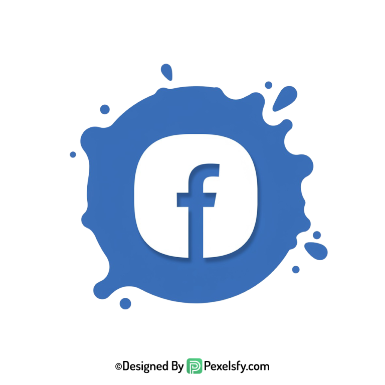 Facebook Splash Logo PNG Graphic, transparent background