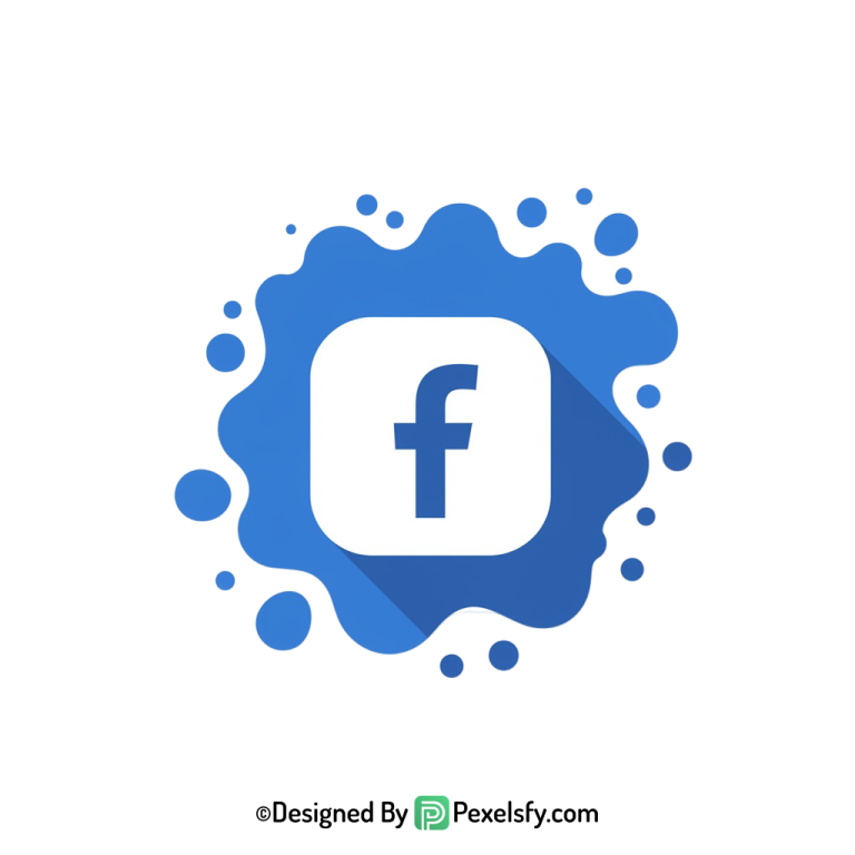 Facebook Splash Logo PNG Isolated, transparent background