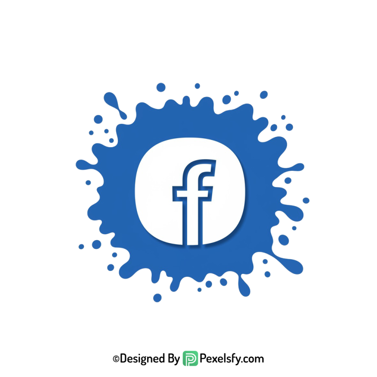 Colorful Facebook Splash Logo PNG, transparent background