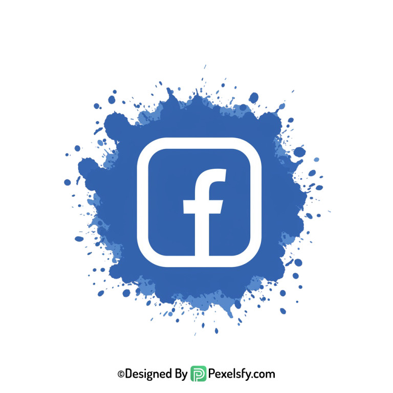 Facebook Splash Logo PNG on White, transparent