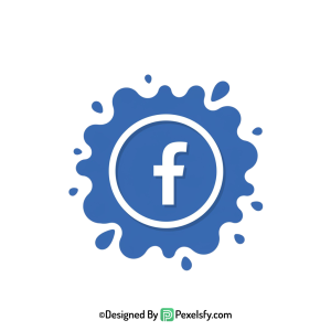Facebook Splash Logo PNG for Ads, transparent
