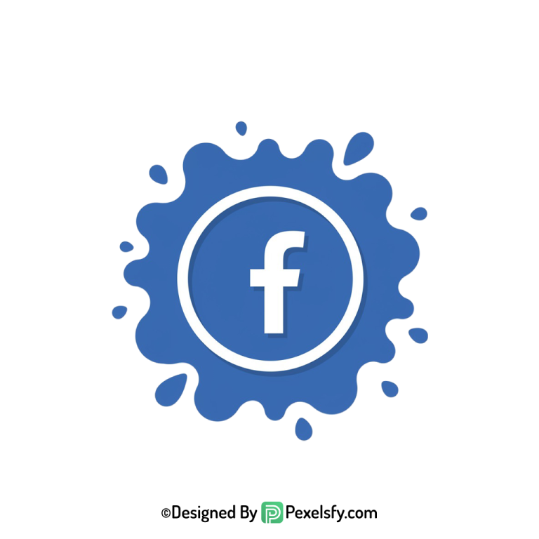 Facebook Splash Logo PNG for Ads, transparent