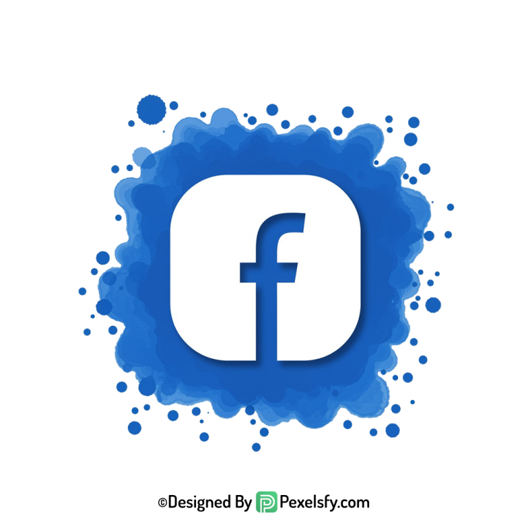 Facebook Splash Logo PNG Design, transparent background
