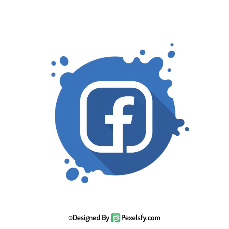 Editable Facebook Splash Logo PNG, transparent background