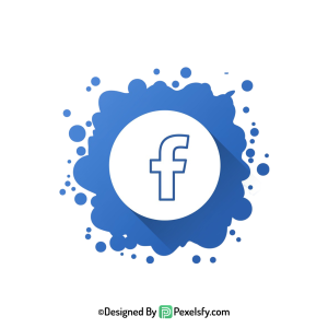 Modern Facebook Splash Logo PNG, transparent background