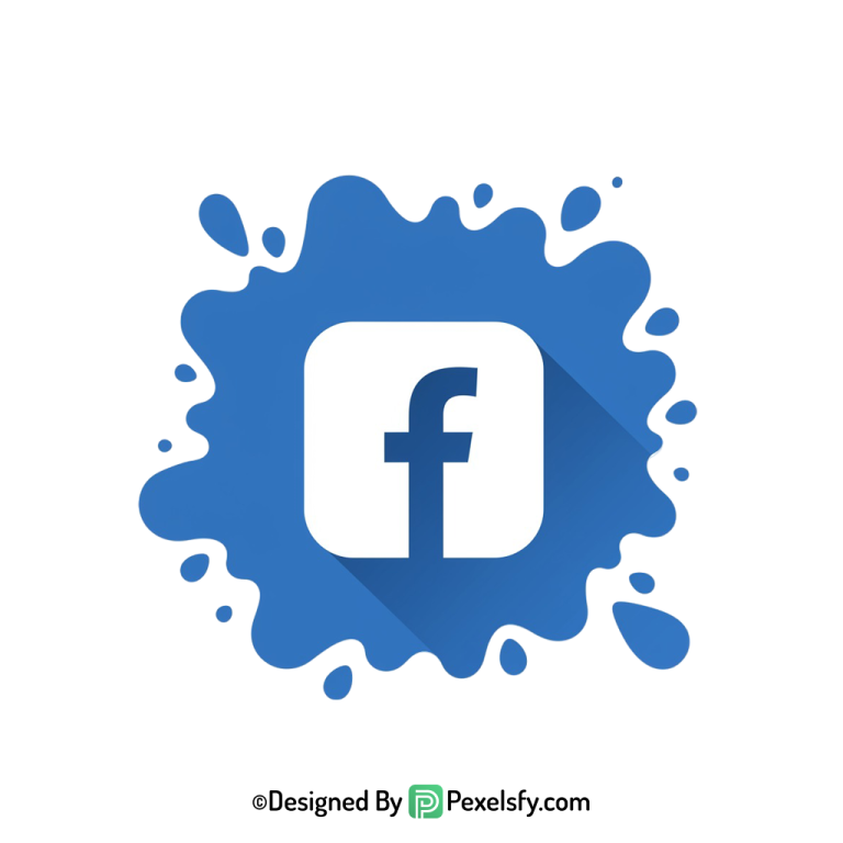 Facebook Splash Logo PNG Overlay, transparent background