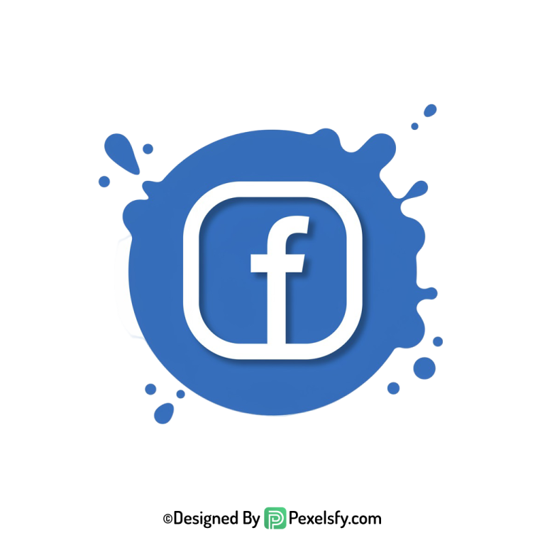Facebook Splash Logo PNG Vector, transparent background