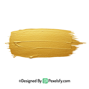 gold paint brush png design element transparent