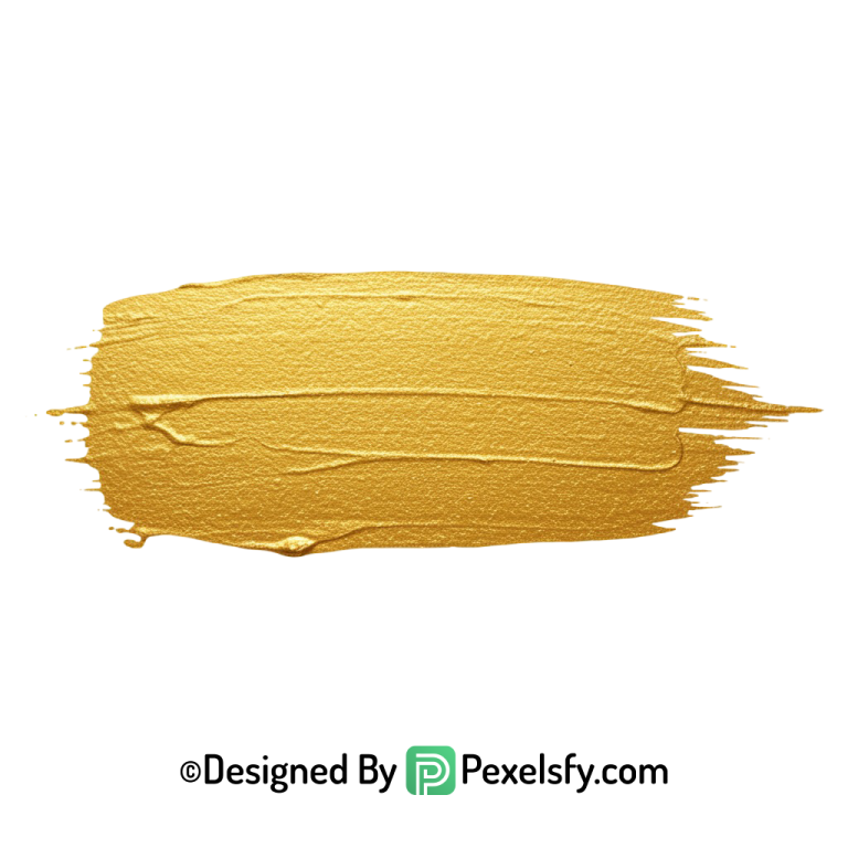 gold paint brush png design element transparent
