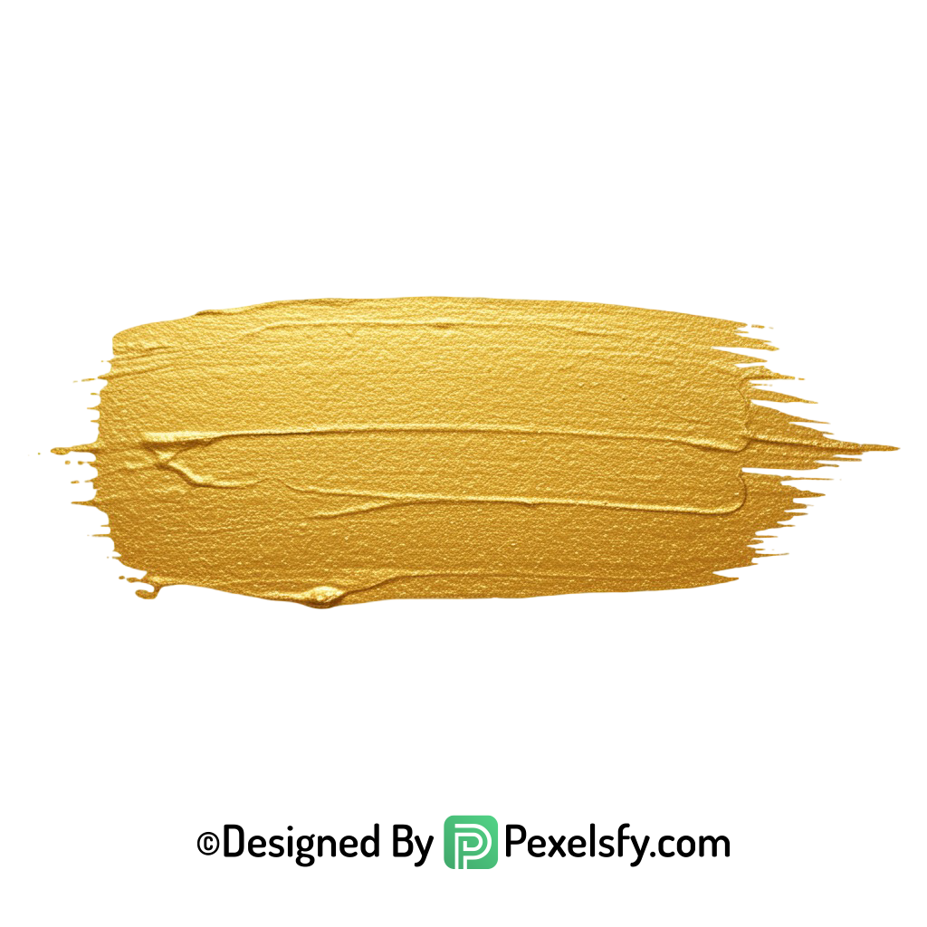 gold paint brush png design element transparent