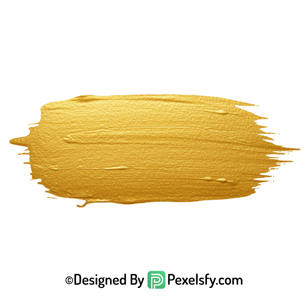 gold paint brush png bright shimmer transparent