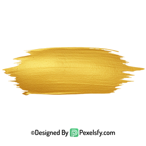 gold paint brush png isolated element transparent