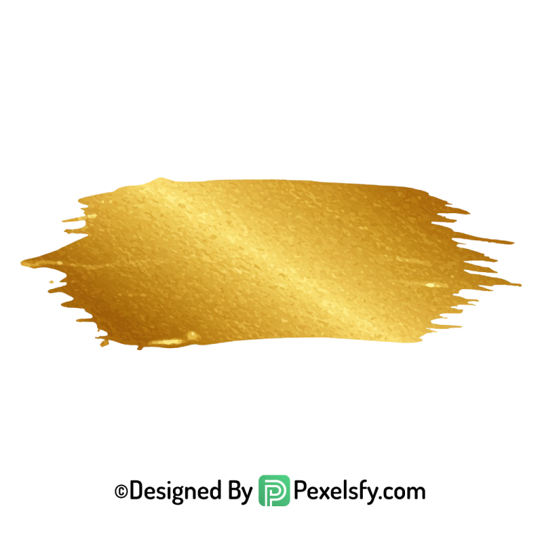 gold paint brush png for branding transparent
