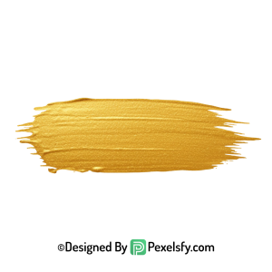 gold paint brush png header design transparent