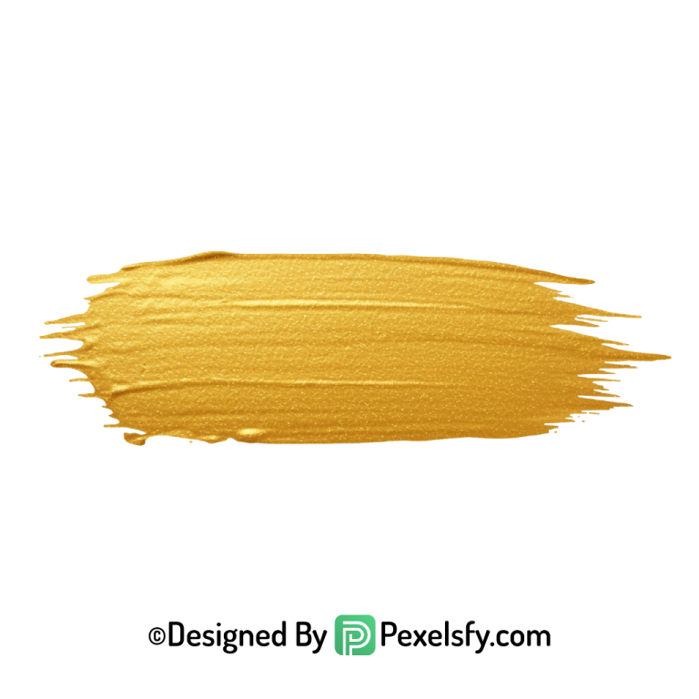 gold paint brush png header design transparent