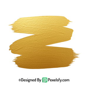 gold paint brush png minimal design transparent