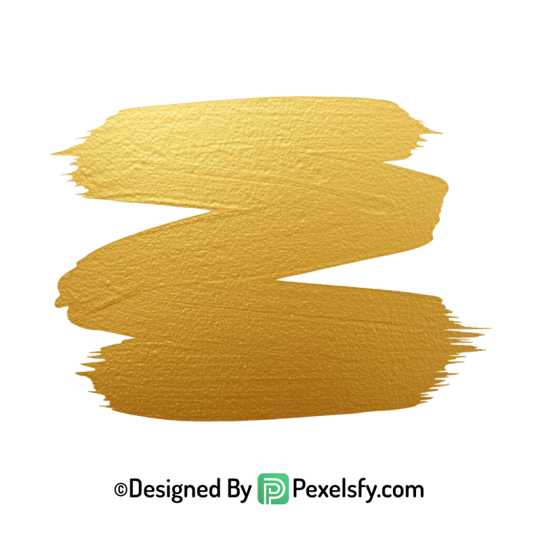 gold paint brush png minimal design transparent