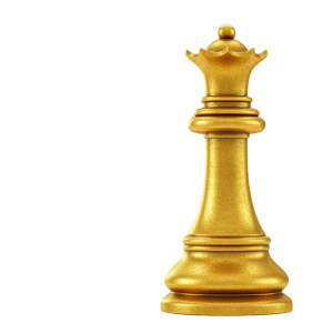 Golden Chess Queen PNG for Ads