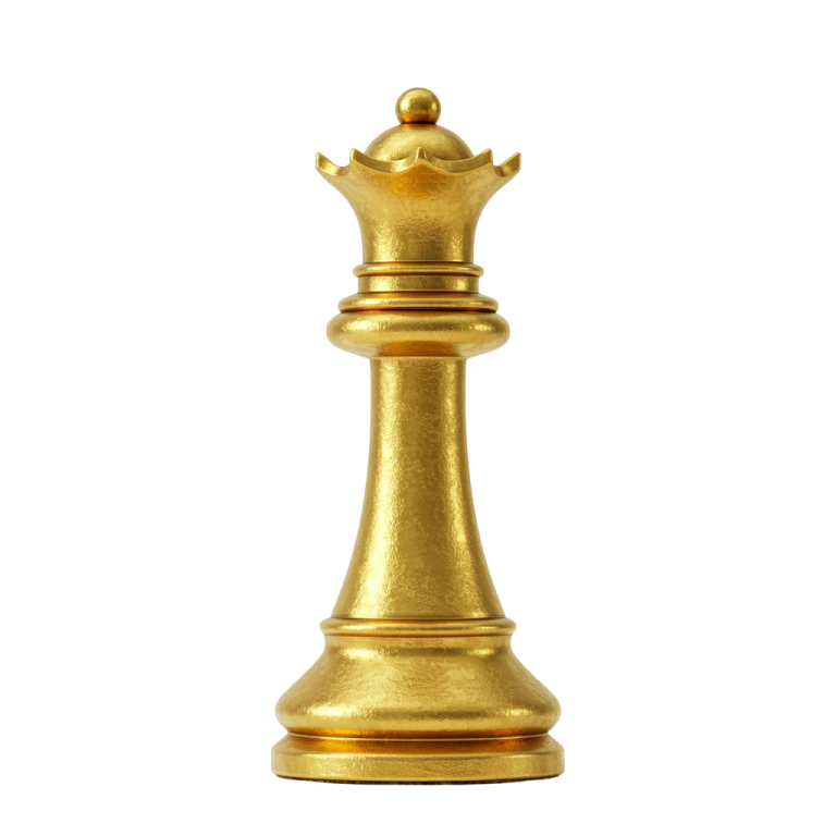 Download Golden Chess Queen PNG Art