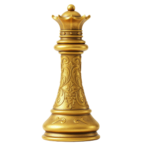 Golden Chess Queen PNG Symbol of Power