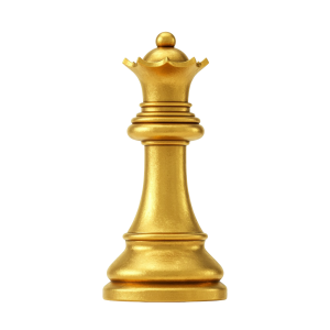 High Quality Golden Chess Queen PNG