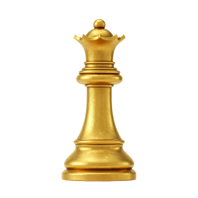 High Quality Golden Chess Queen PNG
